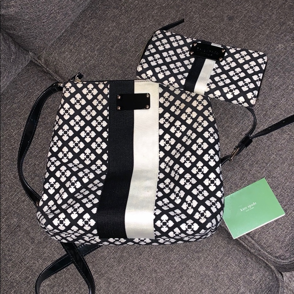 Kate Spade fabric crossbody bag & matching wallet
